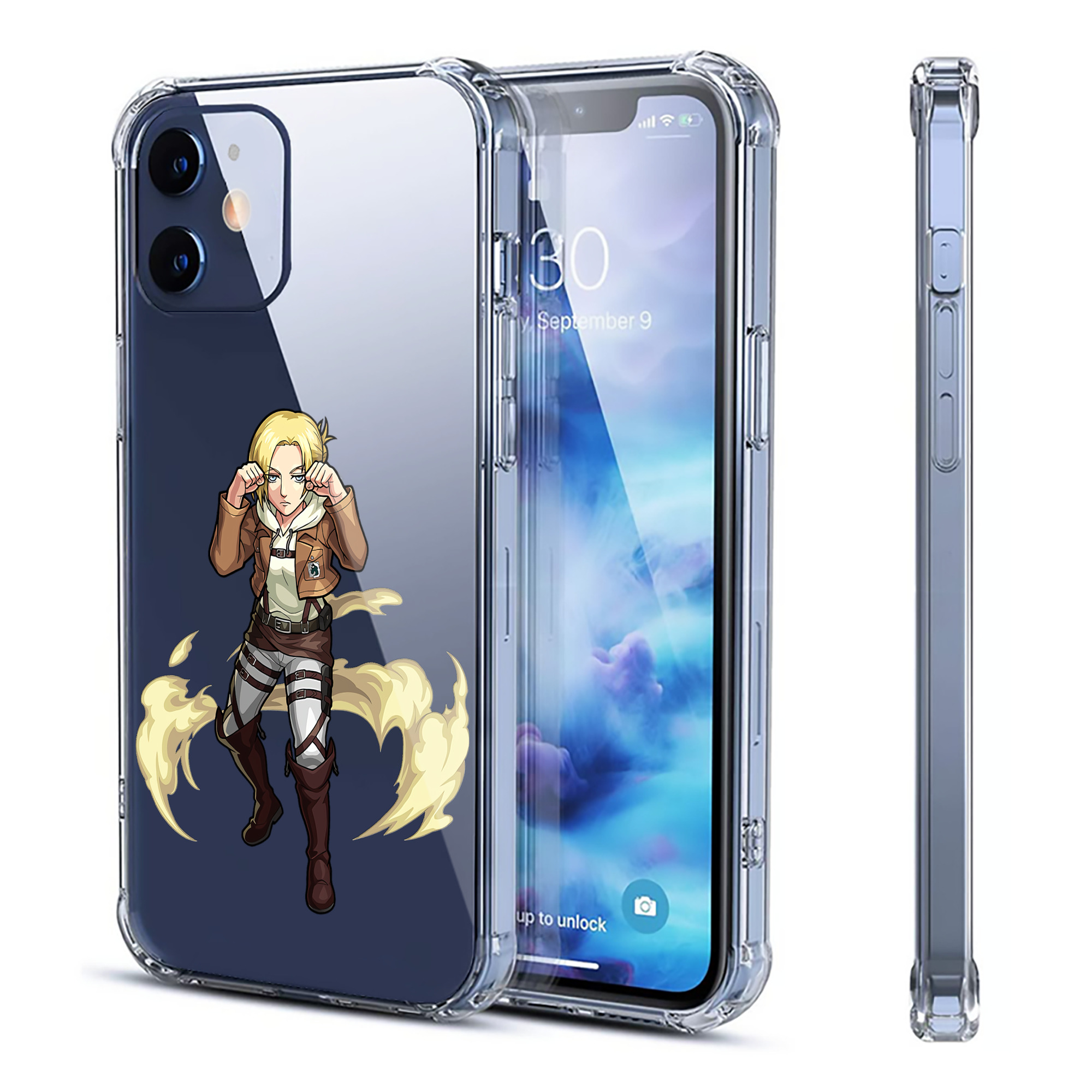 （画像用） 進撃の巨人 アニ・レオンハート Attack on Titan Annie Leonhart 【iPhone 12シリーズ対応】透明スマホケース（クリアソフトケース）